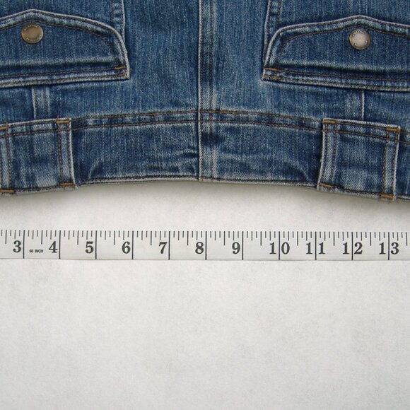 Jones New York Signature Jeans Mini Skirt Above Knee Indigo Blue Denim Size 10 - Picture 6 of 7